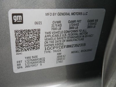 2021 Chevrolet Silverado 1500 Custom Trail Boss