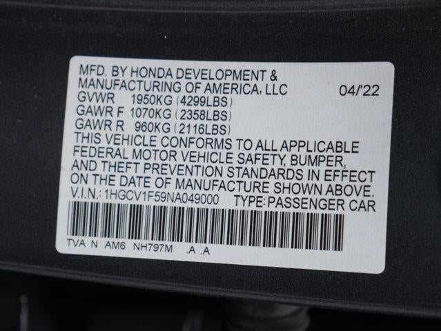 2022 Honda Accord Sedan EX-L