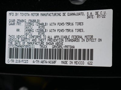 2022 Toyota Tacoma 4WD Base