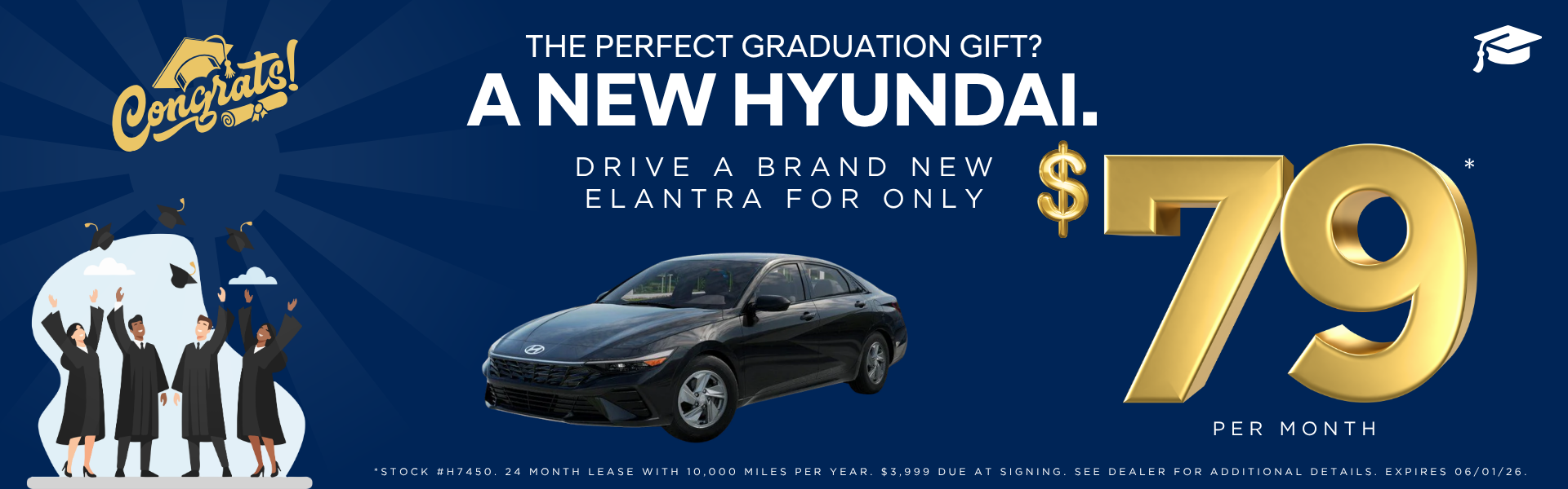 New Hyundai Elantra for $79/Mon